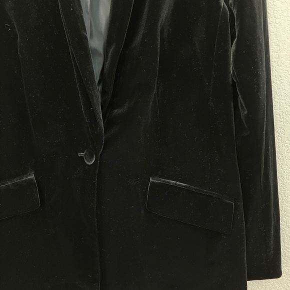 Special Occassion INC Women's Black Velvet Blazer, Created for Macy's, Medium - Picture 4 of 9